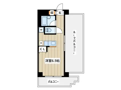 グレイス蒔田公園(ワンルーム/5階)の間取り写真