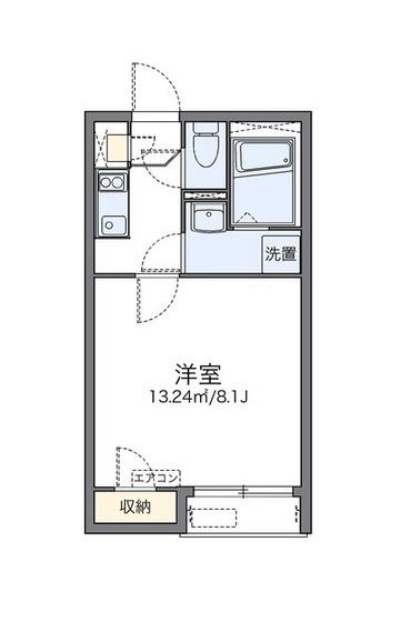 レオネクストプランドールII(1K/2階)の間取り写真