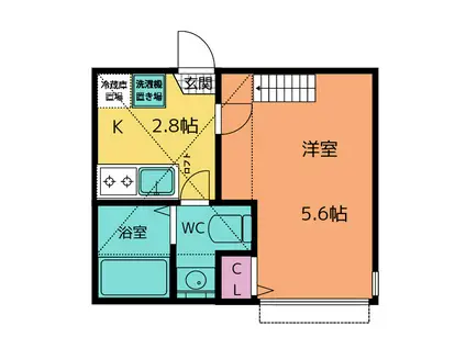 メゾン・ド・アンジュ(1K/1階)の間取り写真