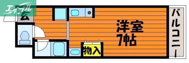 ストゥディオアレズ(ワンルーム/4階)の間取り写真