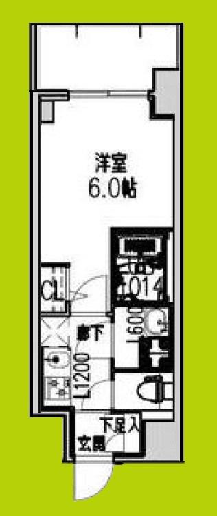 S-RESIDENCE布施AVENTRA(1K/13階)の間取り写真