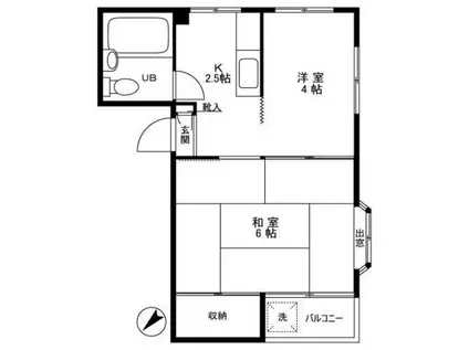 第二千種ビル(2K/3階)の間取り写真