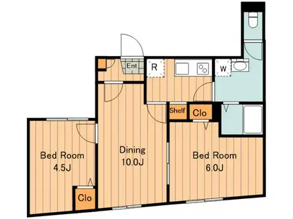 タスキSMART方南町(2LDK/3階)の間取り写真