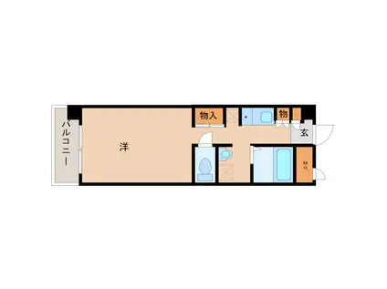 ロジュマンヴェールA棟(1K/5階)の間取り写真