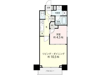 ミェーレ日本橋(1LDK/5階)の間取り写真