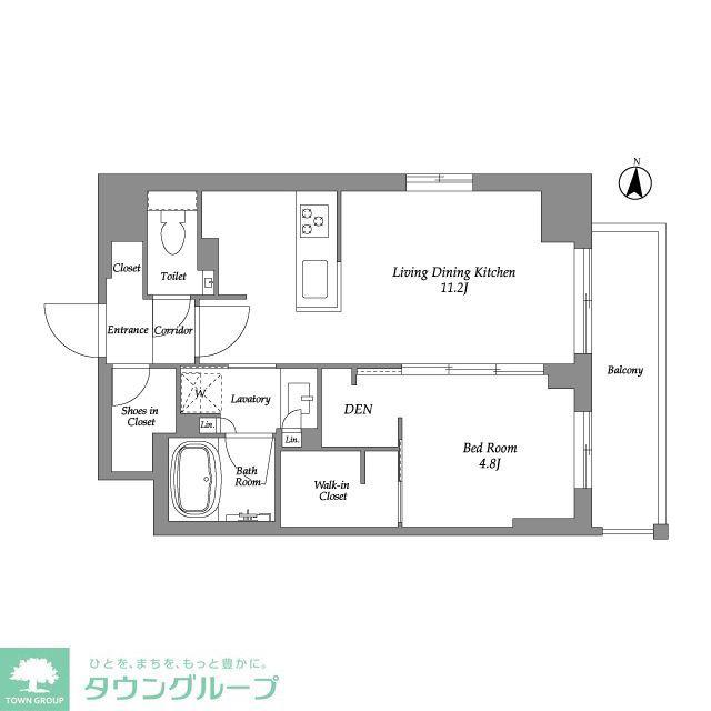 ウエリスアーバン住吉イースト(1LDK/9階)の間取り写真