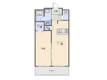 レジデンスいちご(1LDK/5階)の間取り写真