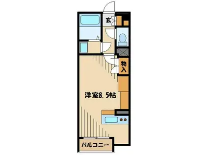 レオネクストシベール(ワンルーム/1階)の間取り写真