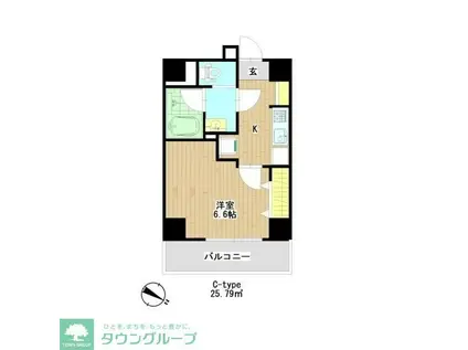 プレール・ドゥーク板橋本町III(1K/2階)の間取り写真