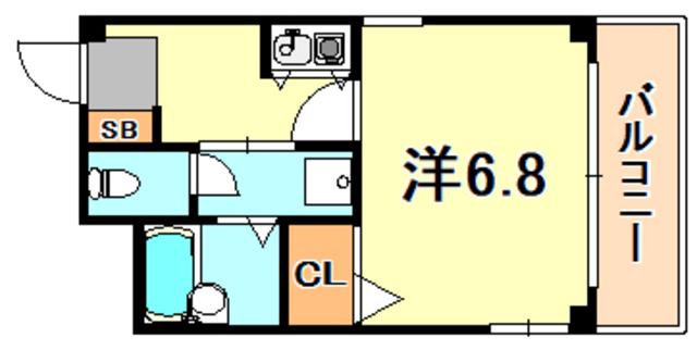 賢泰ビル(1K/3階)の間取り写真