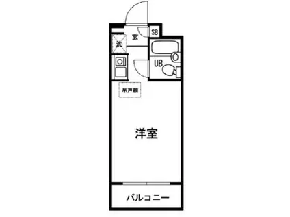 スカイコート都立大学(ワンルーム/4階)の間取り写真