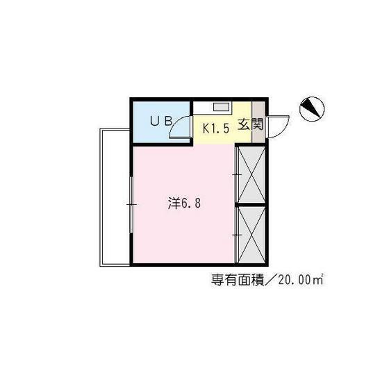 田川ビル(ワンルーム/5階)の間取り写真