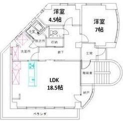 NKビル(2LDK/4階)の間取り写真