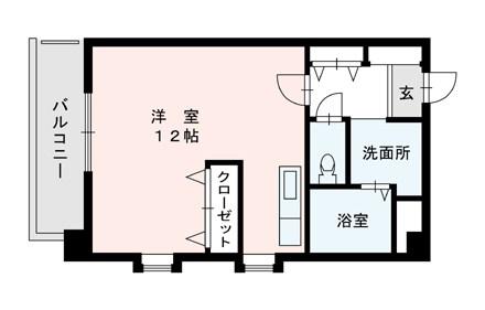 グレイスフルマンション東比恵(ワンルーム/2階)の間取り写真