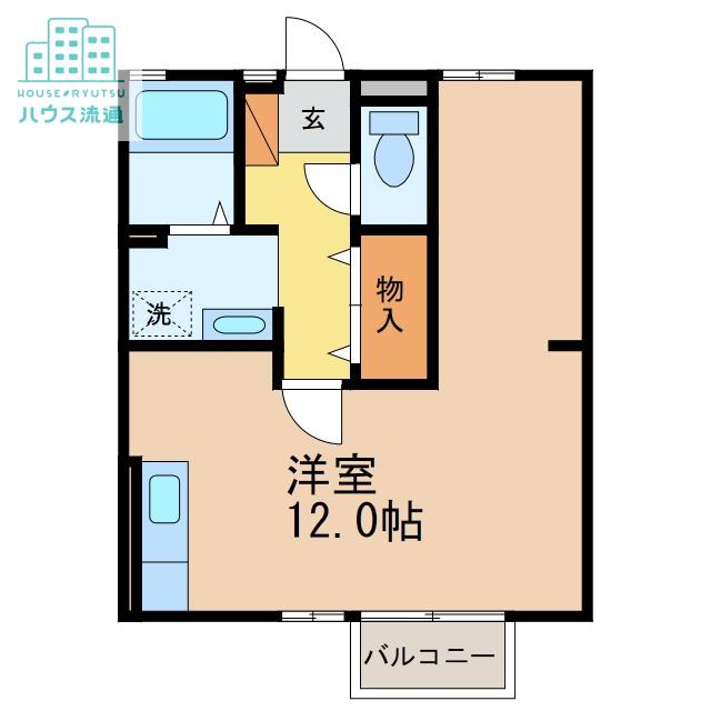 ミレニアム海望(ワンルーム/1階)の間取り写真