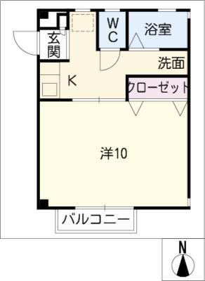 エクセル太平I・II(1K/2階)の間取り写真