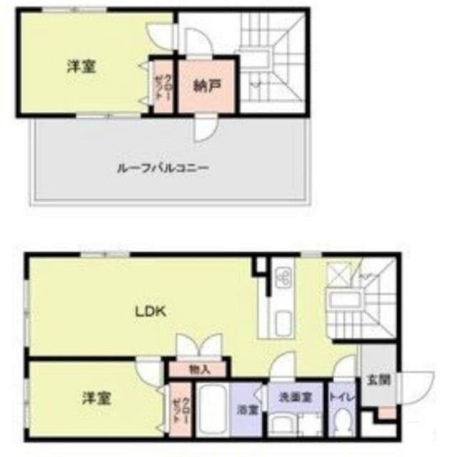 北新宿レーベル(2LDK/3階)の間取り写真