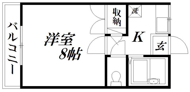 プリメーラぬのはし(1K/1階)の間取り写真