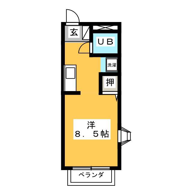 サンシャイン東山(ワンルーム/1階)の間取り写真