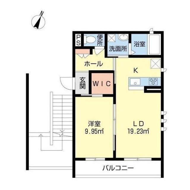ベルフォート本庄(1LDK/3階)の間取り写真