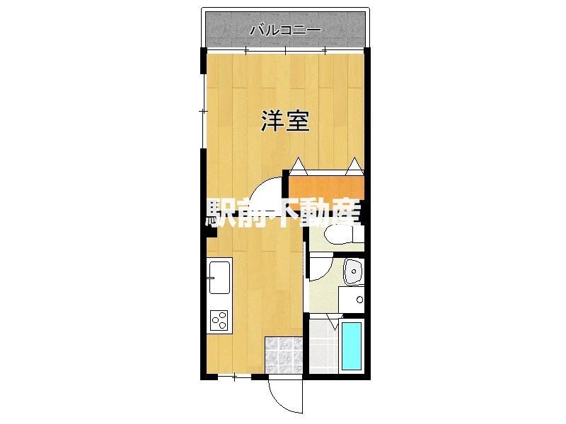 カンフォーラ佐賀(1LDK/3階)の間取り写真