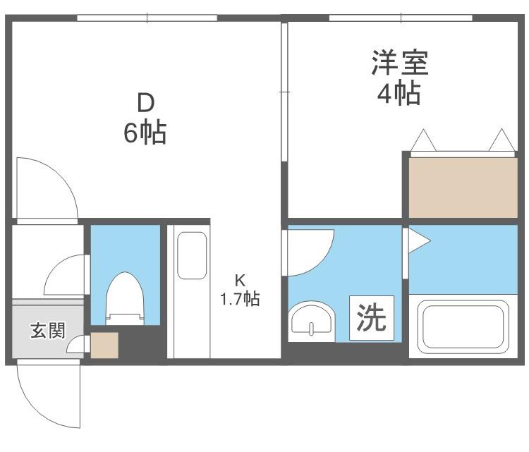 STREET12(1DK/2階)の間取り写真