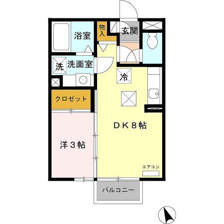 リヴェールマリーズ(1LDK/1階)の間取り写真