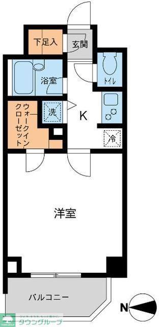 プライムコート成増(1K/4階)の間取り写真