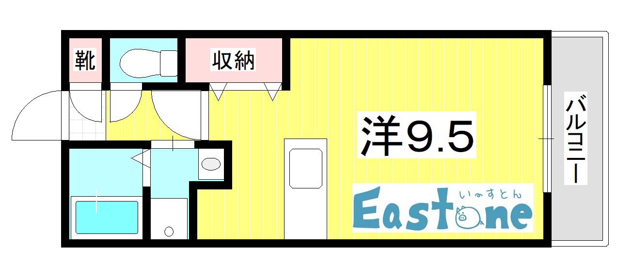 サウス RAINBOW(ワンルーム/5階)の間取り写真
