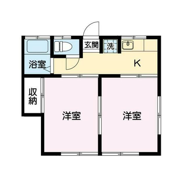 新里コーポ(2K/1階)の間取り写真