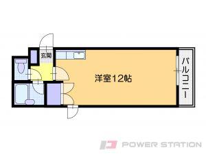メゾンド麻生(ワンルーム/3階)の間取り写真