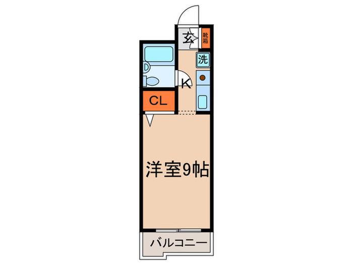 アンビションビレッジ(1K/3階)の間取り写真
