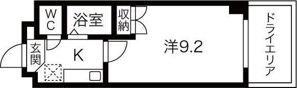 シティライフ田代(1K/1階)の間取り写真