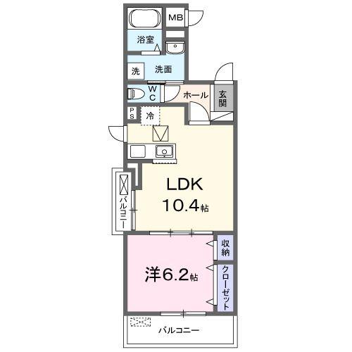 埼玉高速鉄道 鳩ケ谷駅 バス乗車時間:17分 最寄りバス停で下車 徒歩5分 3階建 新築(1LDK/1階)の間取り写真