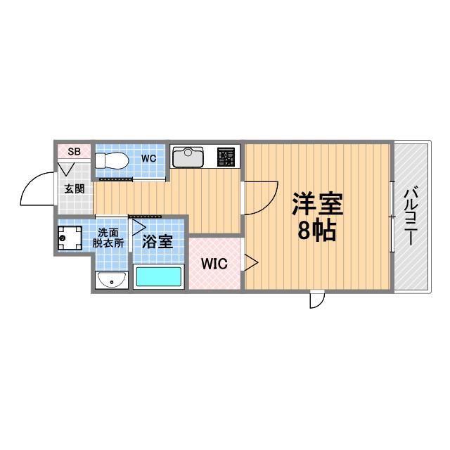 ブルーリーフII(1K/1階)の間取り写真