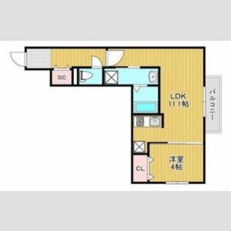 THE RESIDENCE 南平岸(1LDK/3階)の間取り写真