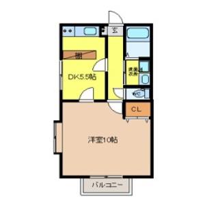 おもちゃの家(1DK/3階)の間取り写真