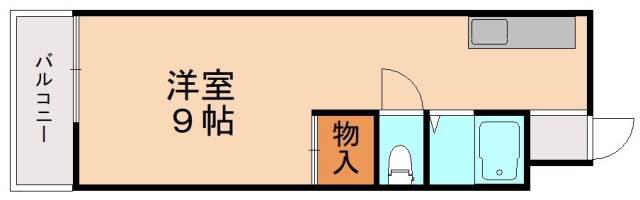 ハイツ永犬丸(ワンルーム/1階)の間取り写真