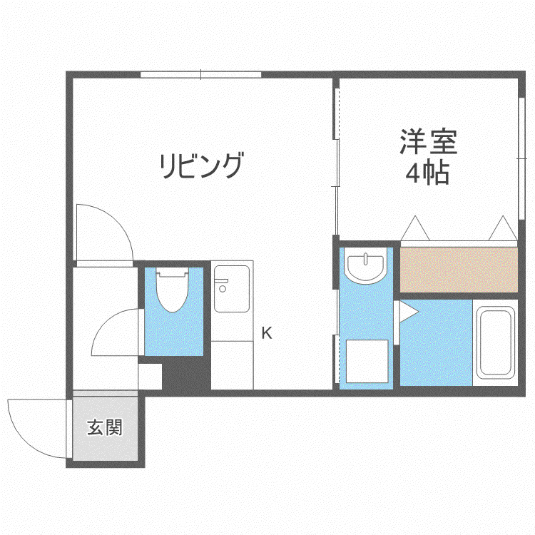 INICIO(1LDK/3階)の間取り写真