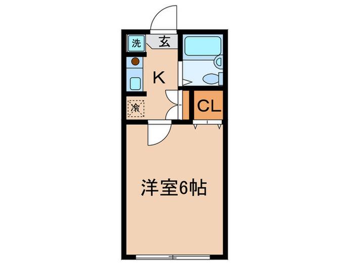 メゾン三軒茶屋II(1K/1階)の間取り写真