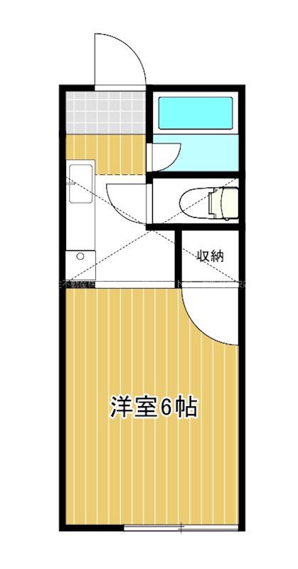 アリス新潟第4(1K/1階)の間取り写真