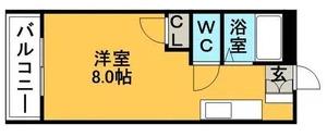 コーポラスK(ワンルーム/3階)の間取り写真
