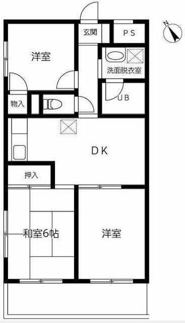 スカイビュー青葉台(3DK/3階)の間取り写真