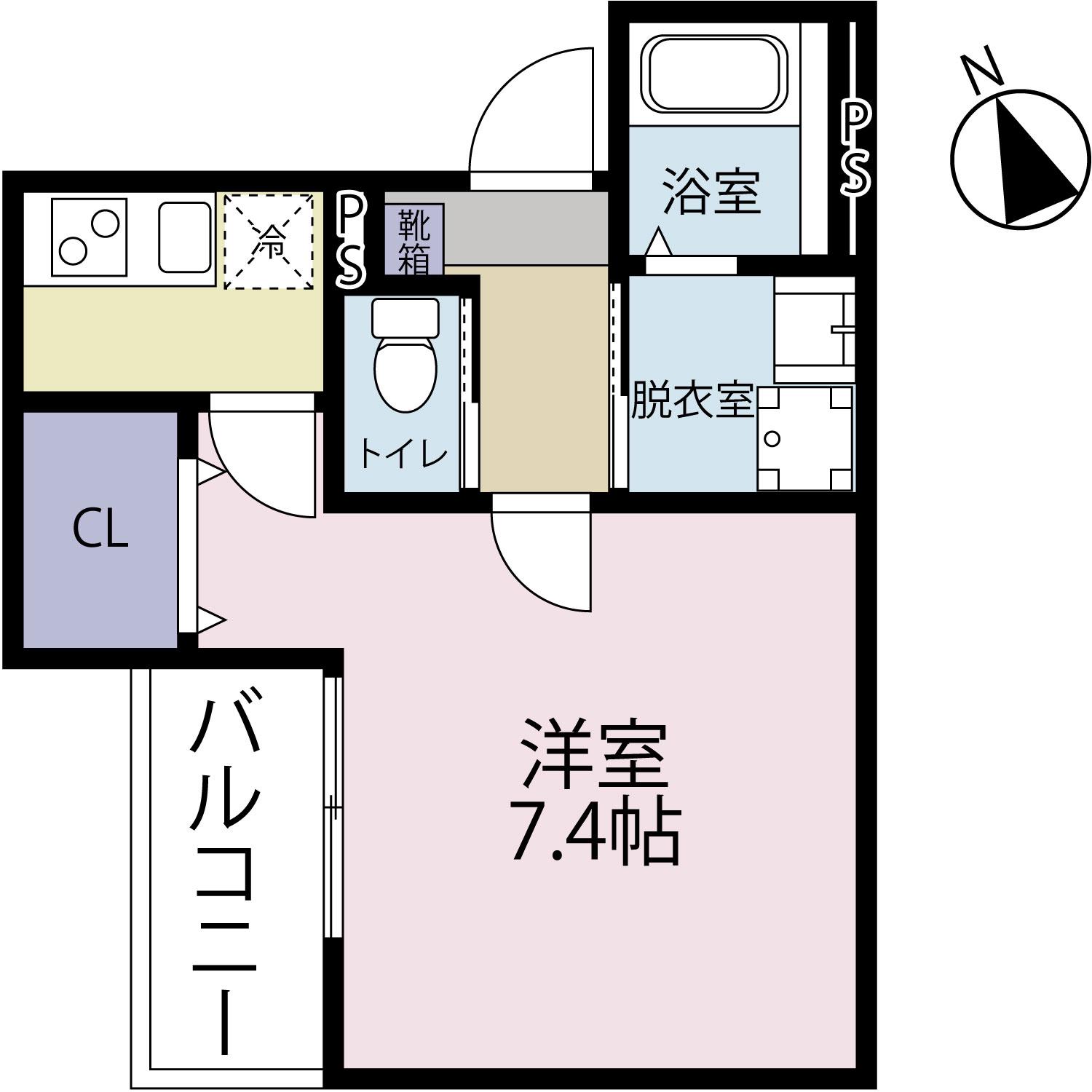 VILESTA鹿島田(1K/3階)の間取り写真