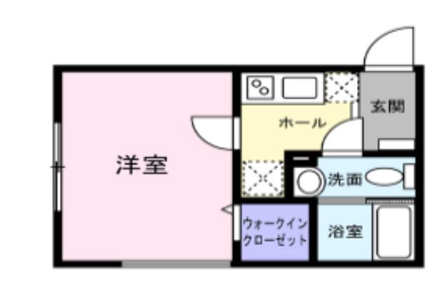 ラフィーネ(1K/2階)の間取り写真