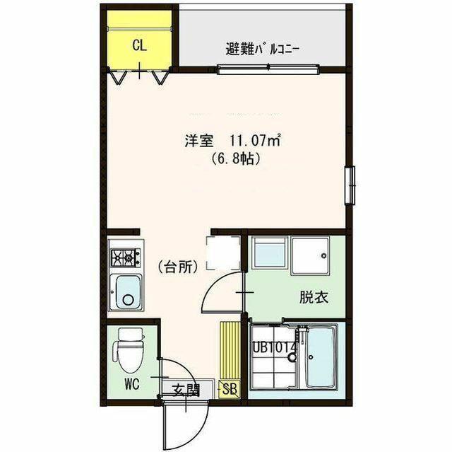 CFハイツ小岩(ワンルーム/2階)の間取り写真