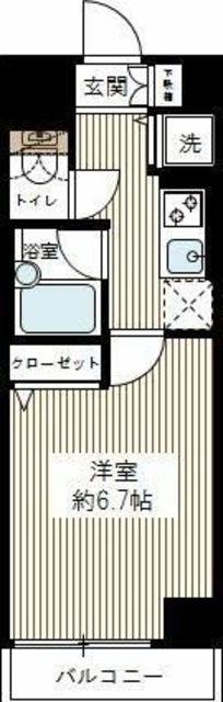 RISESTAGE MAGOME(1K/2階)の間取り写真