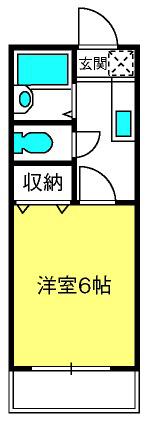 トキワハイツ(1K/2階)の間取り写真