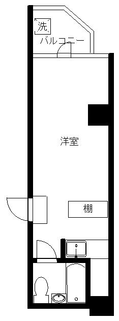 青山ポニーハイム(ワンルーム/3階)の間取り写真
