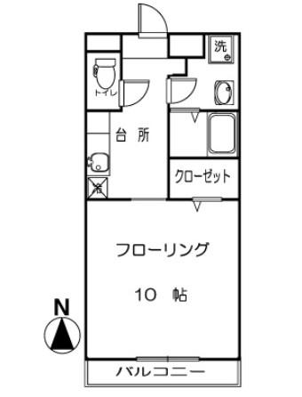 プレシャス(1K/1階)の間取り写真